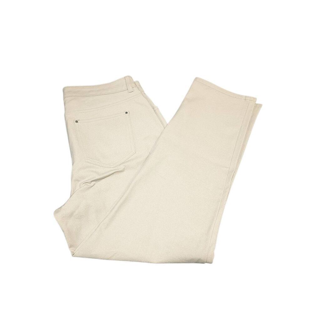 Chicos So Slimming Straight Leg Khaki Elastic Dress Pant 12